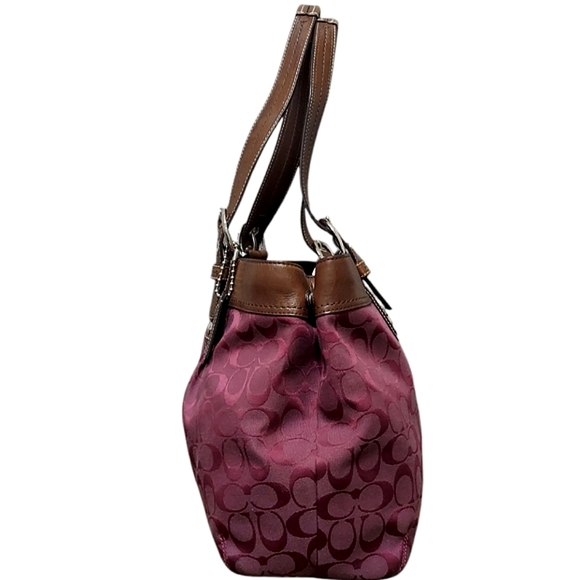 Coach Soho Large Leather & Jacquard Shoulder Bag EUC - Picture 6 of 11